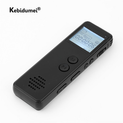 128Kbps Цифров диктофон Аудио на дълги разстояния MP3 Диктофон Намаляване на шума Глас MP3 WAV Плейър Запис с един клавиш