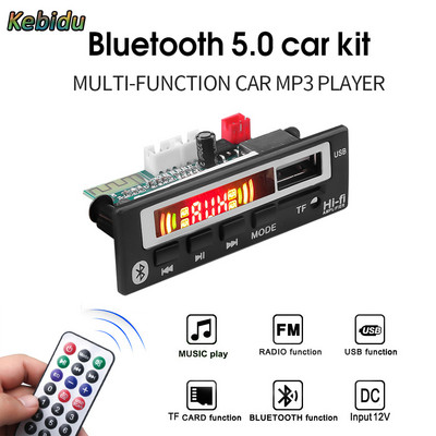 Autós audio USB TF FM rádió modul vezeték nélküli Bluetooth 12V MP3 WMA dekóder tábla MP3 lejátszó távirányítóval autóhoz