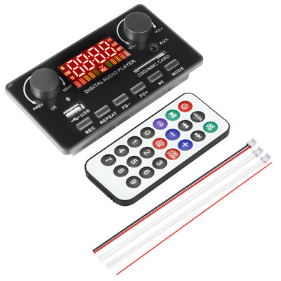 MP3 WMA Decoder Board Wireless Bluetooth 5.0 7V-25V Decoder Car MP3 Player USB Record Module FM AUX Radio for Speaker Handsfree