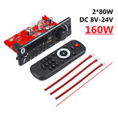 2*80W stiprintuvas Bluetooth MP3 dekoderio lenta 12V DIY MP3 grotuvas automobilinis FM radijo modulis TF USB mikrofonas įrašyti laisvų rankų įrangą