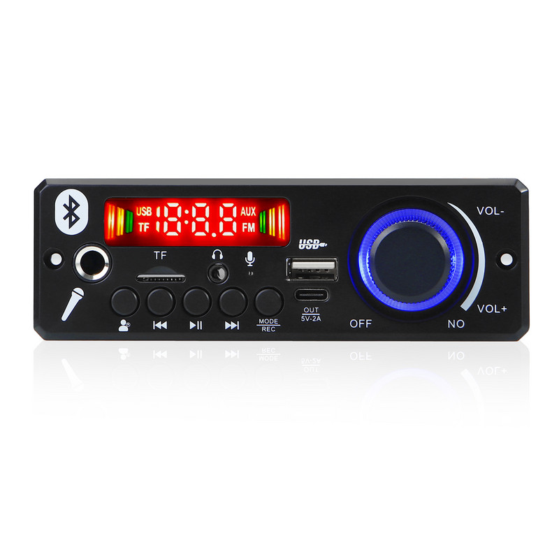 2*80W stiprintuvas Bluetooth MP3 dekoderio lenta 12V DIY MP3 grotuvas automobilinis FM radijo modulis TF USB mikrofonas įrašyti laisvų rankų įrangą