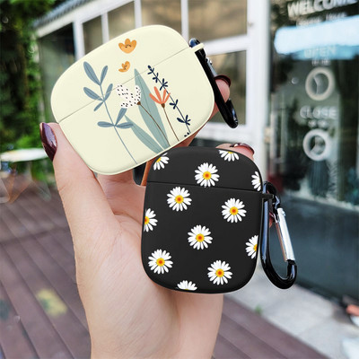 Cute Flower austiņu apvalks Apple Airpod 2 1 Coque For Airpod pro Austiņu maciņš airpods Fundas mīksts silikona vāciņš Capa