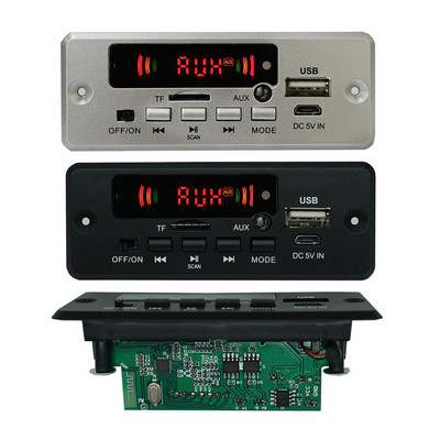 12V bezvadu Bluetooth 5.0 MP3 WMA dekodera plates audio moduļa atbalsts USB TF AUX FM ierakstīšanas funkcija Auto piederumiem