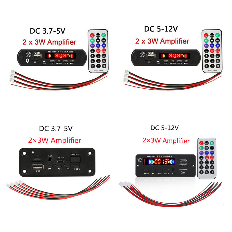 DC 5V/12V Bluetooth MP3 WMA dekoder ploča audio modul USB TF radio bežični FM prijemnik MP3 player 2 x 3W pojačalo za auto