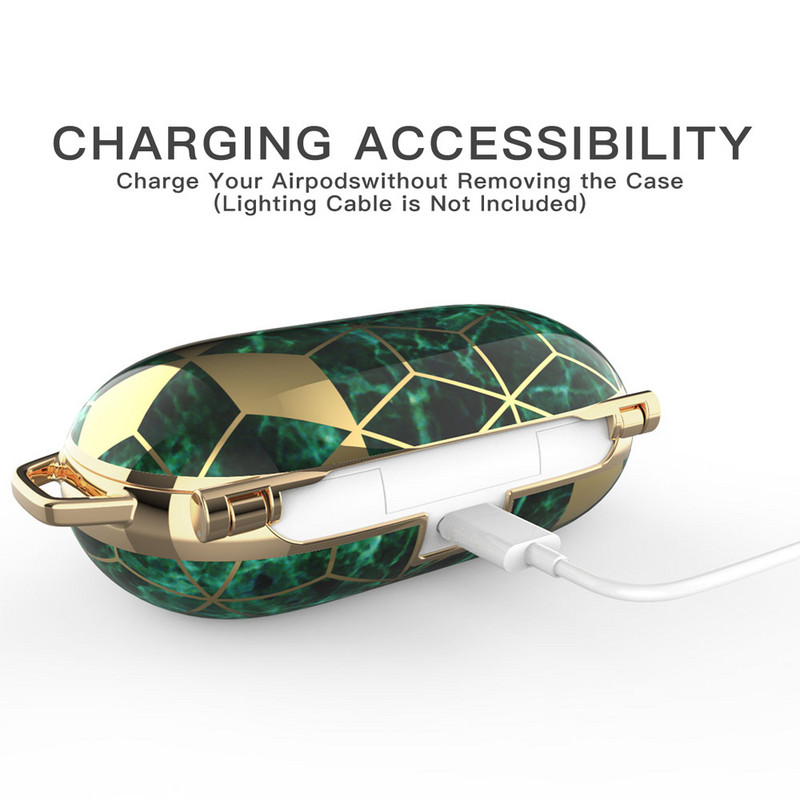 Galvanizuotas marmurinis ausinių dėklas, skirtas Samsung Galaxy Buds Buds Plus spalvingas kietojo kompiuterio belaidžio Bluetooth ausinių apsauginis dangtelis