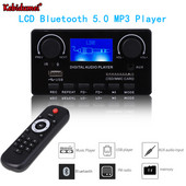 LCD Dalszöveg Kijelző Bluetooth 5.0 MP3 dekóder kártya támogatás Kihangosító felvétel FM DC 12V MP3 WMA WAV APE FLAC audiolejátszó