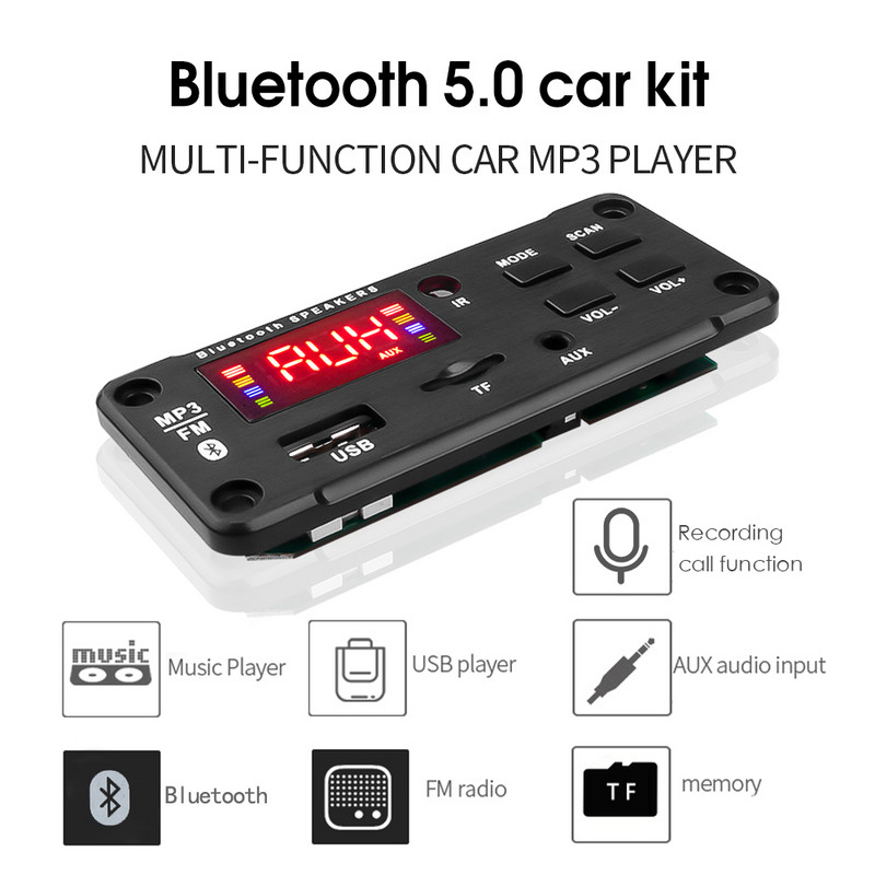 Kebidu Bluetooth MP3 Decodor Placă audio DC 5V 12V Sursă de alimentare USB TF FM Radio MP3 Player pentru difuzor de muzică de mașină + telecomandă