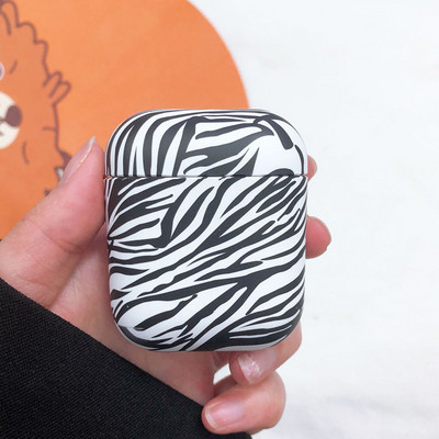 Husă cu model zebră leopard pentru AirPods Pro 2 Huse pentru căști Husă rigidă pentru cutie de încărcare fără fir pentru AirPod 2 3 Carcasă netedă pentru Air Pods