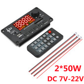 Kebidu Hands-free MP3 Player ploča dekodera 12V Bluetooth 5.0 50W pojačalo Auto FM radio modul Podrška FM TF USB AUX snimači