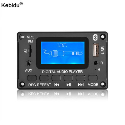 DC 5V 12V MP3 декодерна платка Bluetooth автомобилен MP3 плейър USB модул за запис FM AUX радио с дисплей за текстове за високоговорител Handsfree