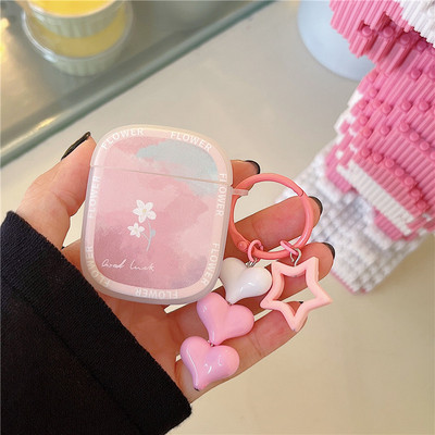 Mäkké silikónové puzdro pre AirPods 1 2 Pro, štvorcový ochranný kryt, príslušenstvo pre slúchadlá s kvetinovou ozdobou s úsmevom a sedmokráskou
