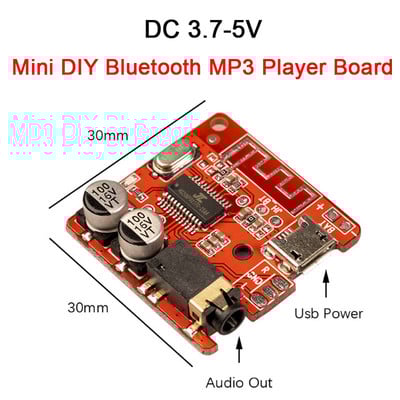 Modul receptor MP3 amplificator 2*25W Bluetooth 5.0 Placă de decodare Difuzor auto fără pierderi Circuit modificat Stereo Placă de decodare WMA