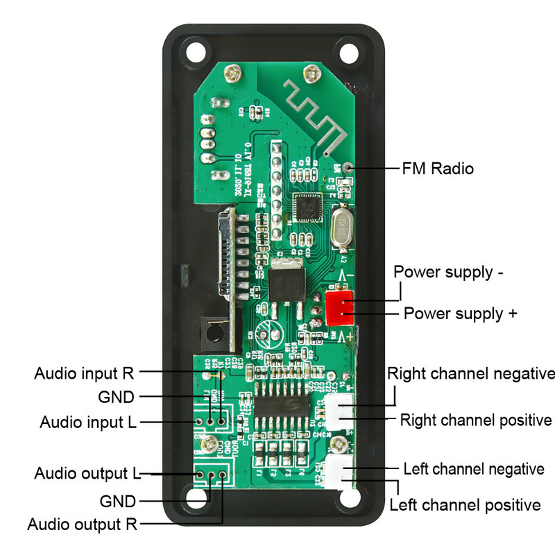 Modul receptor MP3 amplificator 2*25W Bluetooth 5.0 Placă de decodare Difuzor auto fără pierderi Circuit modificat Stereo Placă de decodare WMA