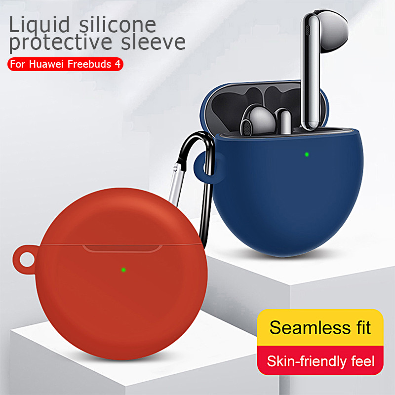 Huawei Freebuds 4 tokhoz, szilikon fülhallgatótokhoz Huawei Freebuds 4 Freebuds 4 Freebuds 4 tokhoz, horoggal ellátott védőburkolat
