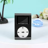 Carcasa metalica Mini USB Clip Player Mp3 Ecran LCD Suport mufa stereo de 3,5 mm Suport card Micro Sd Tf de 32 gb Limba Engleza Chineza