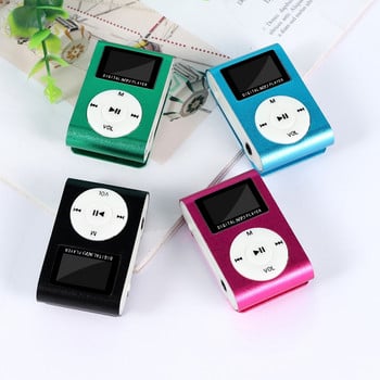 Μεταλλική θήκη Mini Usb Clip Mp3 Player Οθόνη Lcd 3,5mm Stereo Jack Υποστήριξη 32gb Micro Sd Tf Card Support Γλώσσα Αγγλικά Κινέζικα