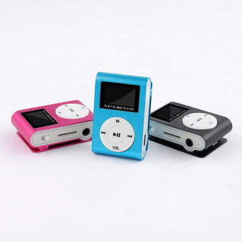 Μεταλλική θήκη Mini Usb Clip Mp3 Player Οθόνη Lcd 3,5mm Stereo Jack Υποστήριξη 32gb Micro Sd Tf Card Support Γλώσσα Αγγλικά Κινέζικα