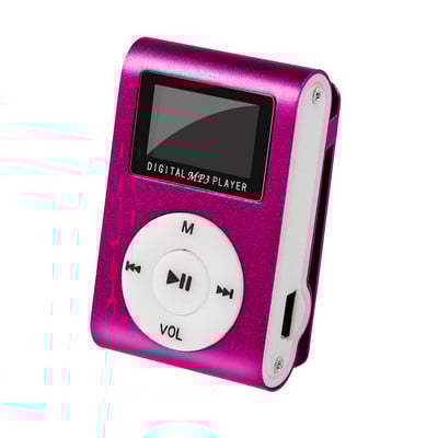 Carcasa metalica Mini USB Clip Player Mp3 Ecran LCD Suport mufa stereo de 3,5 mm Suport card Micro Sd Tf de 32 gb Limba Engleza Chineza