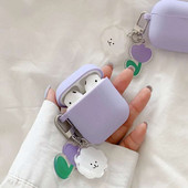 Για Apple AirPods Pro2 3η θήκη Korea Cute Bear Cartoon Θήκη αέρα 3 πολυτελή μπρελόκ λουλούδι Ακουστικά σιλικόνης κάλυμμα airpods 2