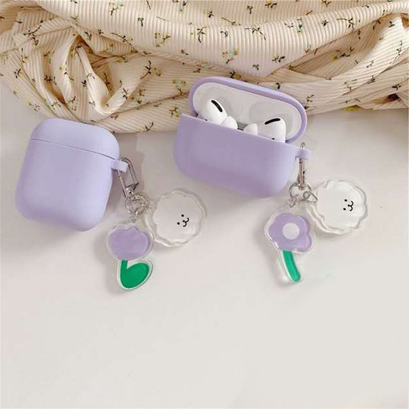 Για Apple AirPods Pro2 3η θήκη Korea Cute Bear Cartoon Θήκη αέρα 3 πολυτελή μπρελόκ λουλούδι Ακουστικά σιλικόνης κάλυμμα airpods 2