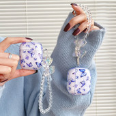 Dreamy Butterfly Shell Breloc Brățară Decorați Husă pentru AirPods 1 2 Pro pentru Airpods 3 Husă drăguță, moale, rezistentă la șocuri