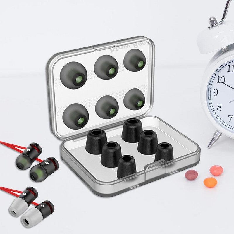 Nauji bičių triukšmą izoliuojantys patogūs atminties putplasčio ausų antgaliai SML dydžio silikoniniai ausų pagalvėlės Ausinių pagalvėlės Ausinės, skirtos ausinėse