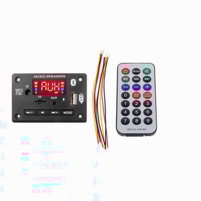 Player MP3 Decodor Placă mâini libere 5V 12V Bluetooth 5.0 Modul radio FM pentru mașină Suport FM TF USB Înregistratoare AUX