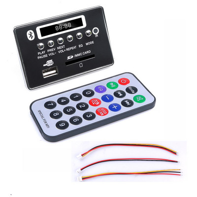 kebidu Ασύρματο αυτοκίνητο USB MP3 Player Ενσωματωμένη μονάδα Bluetooth Hands-free MP3 Decoder Board με τηλεχειριστήριο USB Aux Radio