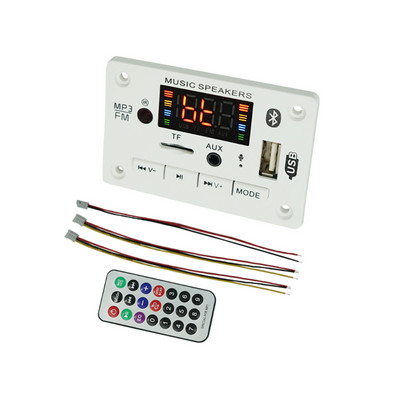 Placă de decodor pentru player MP3 fără mâini 5V 12V Bluetooth 5.0 Modul radio FM pentru mașină Suport FM TF USB AUX Recordere