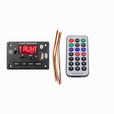 Placă de decodor pentru player MP3 fără mâini 5V 12V Bluetooth 5.0 Modul radio FM pentru mașină Suport FM TF USB AUX Recordere
