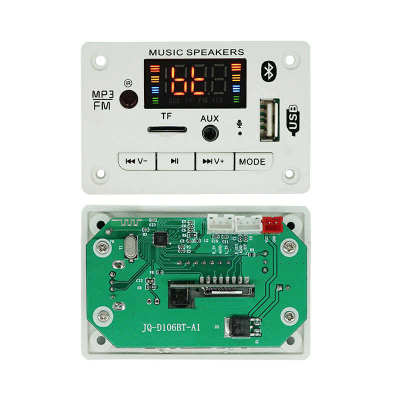 Placă de decodor pentru player MP3 fără mâini 5V 12V Bluetooth 5.0 Modul radio FM pentru mașină Suport FM TF USB AUX Recordere