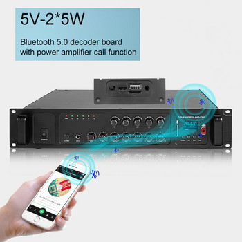 kebidu Handsfree 5V Mini MP3 декодер Платка Поддръжка Call Bluetooth 5.0 Модул за декодиране MP3 WAV AUX TF карта USB 2*5W усилвател