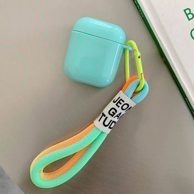 Za Airpods 2 Pro 1 3 Futrola za slušalice Fluorescencija Narančasta Zelena Kućišta za privjeske za ključeve Slatka mekana silikonska jednobojna maska za slušalice