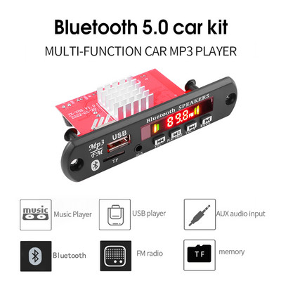 120W усилвател MP3 декодерна платка 2*60W 8-24V Bluetooth5.0 автомобилен плейър USB модул за запис FM AUX радио за високоговорител Handsfree