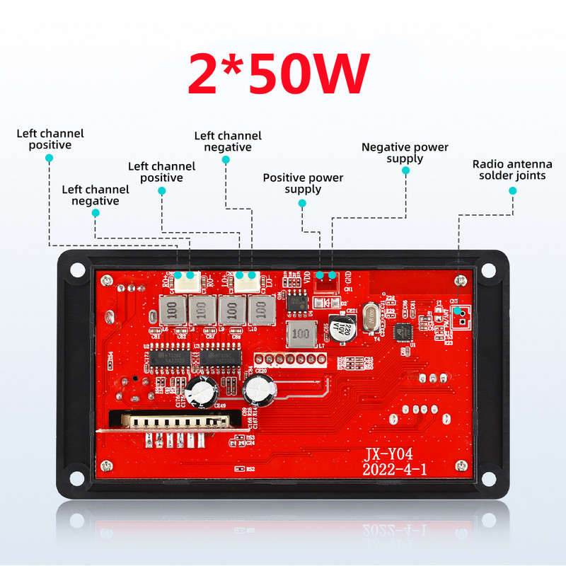 120W pastiprinātājs MP3 dekodera plate 2*60W 8-24V Bluetooth5.0 auto atskaņotājs USB ierakstīšanas modulis FM AUX radio skaļrunim brīvroku ierīcei
