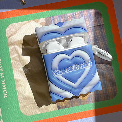 Husă pentru căști Pink Heart Candy pentru AirPods 1/2 3 Pro 2 Husă de protecție pentru AirPod 3rd Husă Sweet Rose Red Girls Shell Breloc