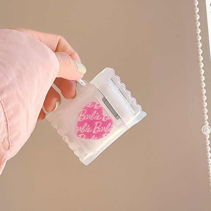 Husă pentru căști Pink Heart Candy pentru AirPods 1/2 3 Pro 2 Husă de protecție pentru AirPod 3rd Husă Sweet Rose Red Girls Shell Breloc