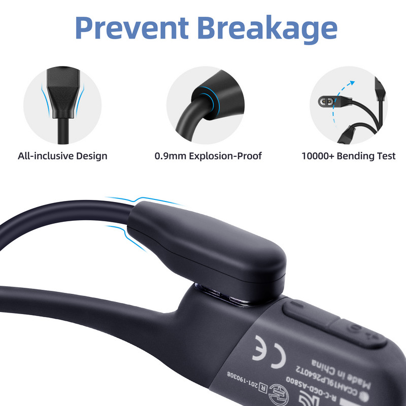 Bone Conduction fejhallgató töltőkábel Bluetooth-kompatibilis fülhallgató tápkábel After Shokz Aeropex AS800 AS803 készülékhez