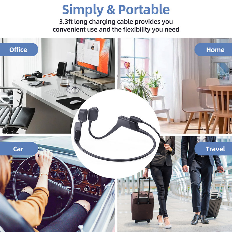 Bone Conduction fejhallgató töltőkábel Bluetooth-kompatibilis fülhallgató tápkábel After Shokz Aeropex AS800 AS803 készülékhez