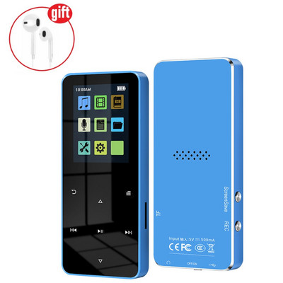 Noul player de muzică MP3 MP4 cu atingere metalică de 1,8 inci compatibil Bluetooth 5.0 Radio Fm Redare video 8/32 GB E-book Player Hifi Walkman