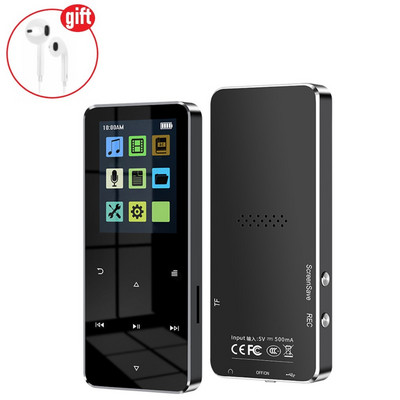 Noul player de muzică MP3 MP4 cu atingere metalică de 1,8 inci compatibil Bluetooth 5.0 Radio Fm Redare video 8/32 GB E-book Player Hifi Walkman