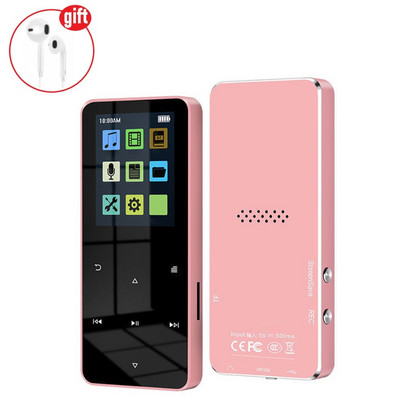 Noul player de muzică MP3 MP4 cu atingere metalică de 1,8 inci compatibil Bluetooth 5.0 Radio Fm Redare video 8/32 GB E-book Player Hifi Walkman