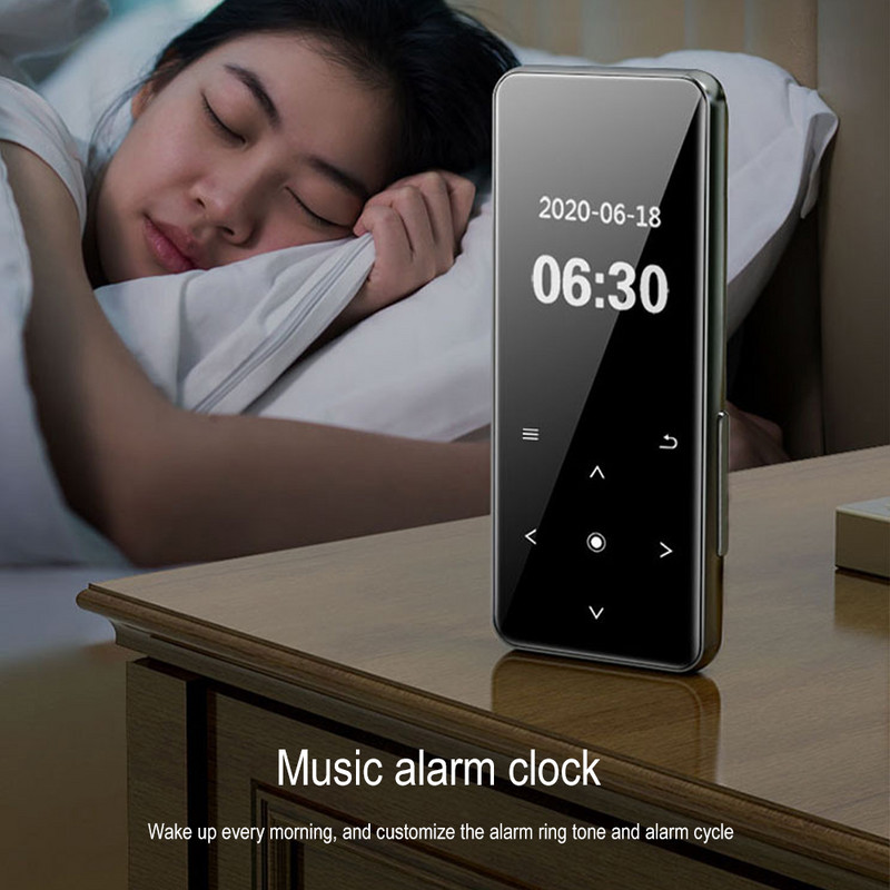 Player MP4 de 1,8 inci cu difuzor Bluetooth Microfon Tasta tactilă Radio FM Redare video E-book HIFI Metal MP4 Player muzical Walkman