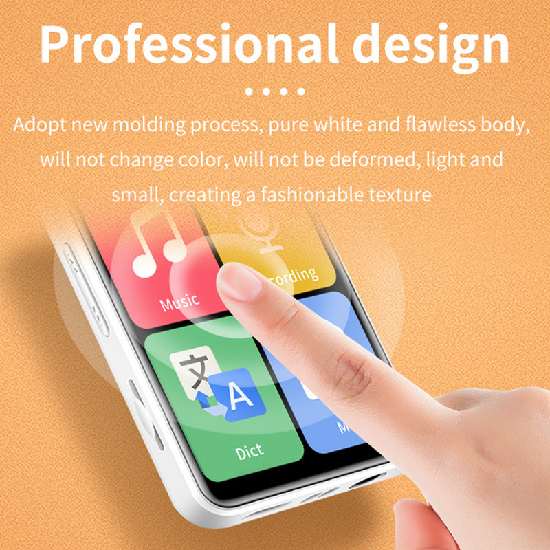 Bluetooth MP4 lejátszó Érintőképernyő Walkman zenelejátszó E-könyv olvasás Beépített hangszóró e-könyvvel/Fm rádióval/felvétellel/Bluetooth-al