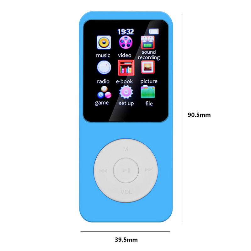 Ecran color MP3 MP4 Music Player 1,8 inchi compatibil Bluetooth Playere de muzică sport 5.0 Suppprt Card TF Player MP3 pentru Windows 10
