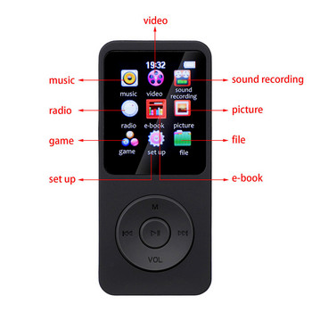 Φορητό 1,8 ιντσών Έγχρωμη οθόνη Μίνι συμβατό με Bluetooth E-book Αθλητικά MP3 MP4 FM Ραδιόφωνο Walkman Music Players για Windows XP/8