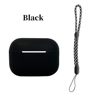 Za Airpods Pro 2 Silikonsko kućište s uzicom Obična boja Poklopac za slušalice Za Apple Air Pod Pro 2 Generation Pro2 2022 Futrola Funda