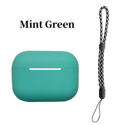 Za Airpods Pro 2 Silikonsko kućište s uzicom Obična boja Poklopac za slušalice Za Apple Air Pod Pro 2 Generation Pro2 2022 Futrola Funda