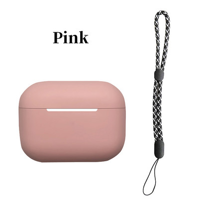 Za Airpods Pro 2 Silikonsko kućište s uzicom Obična boja Poklopac za slušalice Za Apple Air Pod Pro 2 Generation Pro2 2022 Futrola Funda