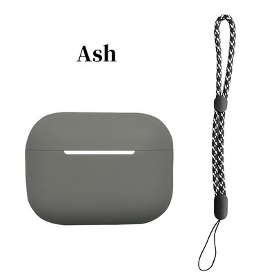 Za Airpods Pro 2 Silikonsko kućište s uzicom Obična boja Poklopac za slušalice Za Apple Air Pod Pro 2 Generation Pro2 2022 Futrola Funda